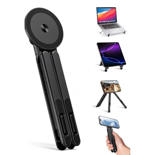 Image of The Perch 5-in-1 Adjustable Phone & Laptop Magnetic Stand, Black