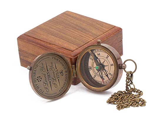 Roorkee Instruments India Engraved ‘to My Husband’ Compass/Valentines Gift for Him/Gift for Boy/Gift for Him/Gift for Men/Gift for Husband from Wife for Anniversary/Birthday/Happy Wedding Roorkee Instruments India Engraved ‘to My Husband’ Compass/Valentines Gift for Him/Gift for Boy/Gift for Him/Gift for Men/Gift for Husband from Wife for Anniversary/Birthday/Happy Wedding
