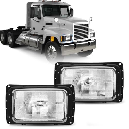 Hpdmauto Headlight Assembly fit for Mack CH613 CH600 Truck RD400&60 Truck DOT/SAE Approved Pair Driver and Passenger Side