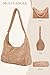 Ulisty Damen Latschig Cord Hobo Tasche Verstellbarer Riemen Schultertasche Umhängetasche Lässig Tragetasche Handtasche beige