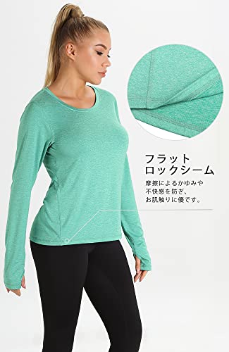 icyzone ヨガウェア スポーツウェア ロングスリーブTシャツ