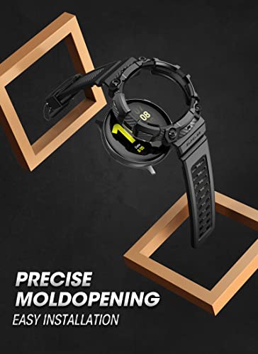 SUPCASE for Samsung Galaxy Watch 5 44mm Band with Case (Unicorn Beetle Pro), [Military-Grade Drop Protection] Rugged Men Cover with Adjustable Strap Band for Samsung Galaxy Watch 5 / 4 44mm, Black