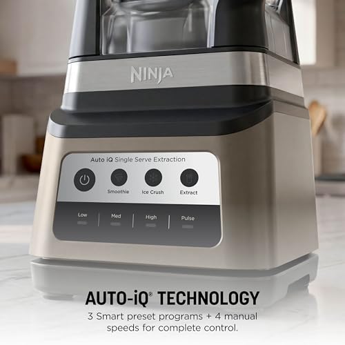 Image of Ninja Professional Plus DUO Blender Premier | Ice Crush, Smoothie, Nutrient Extraction, Frozen Drink & Margarita Machine| 3 Auto IQ Presets I 1400W, 72oz Pitcher, (2) To-Go Cups | Sand | BN751SDBRN