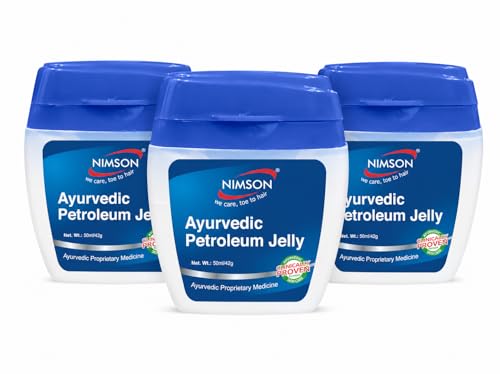 Image of Nimson Ayurvedic Petroleum Jelly Promotes Skin Healing & Seals Moisture - 50ml (Pack of 3)