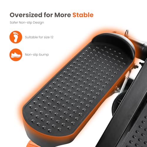 Image of Sweetcrispy Mini Stair Steppers with Resistance Bands for Exercise at Home, Portable Exercise Twist Stepper Machine for Full Body Workout, 300LBS Capacity