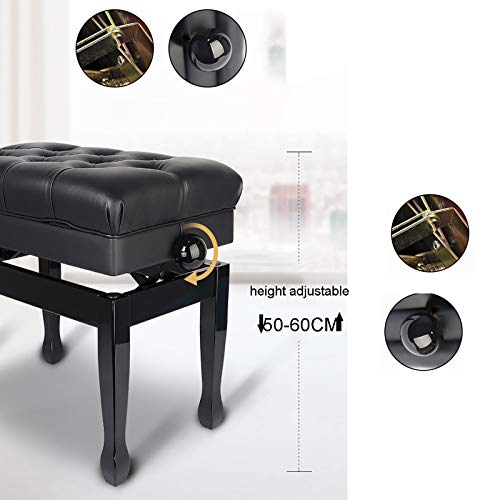 TEmkin Tabouret de Piano, Banc de Piano réglable en Hauteur, Tabouret de Piano de Luxe, avec Coussin en Cuir rembourré Confortable, adapté aux Enfants et aux Adultes - Les Beatles, Paul McCartney, John Lennon, RIngo Starr, George Harrison TEmkin Tabouret de Piano, Banc de Piano réglable en Hauteur, Tabouret de Piano de Luxe, avec Coussin en Cuir rembourré Confortable, adapté aux Enfants et aux Adultes – Image 7