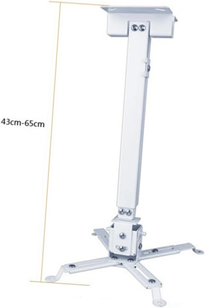 jojofuny 15kg Adjustable Projector Ceiling Mount Bracket Load Capacity Flexible Positioning for Home Office Use Compatible Projector Models Iron Construction White