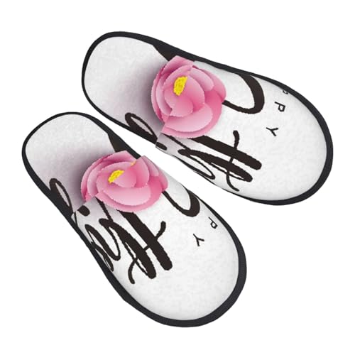 Happy Mother'S Day (3) Print Women Slippers Home Furry Shoes Keep Men Couples Shoes Warm For Women-2
