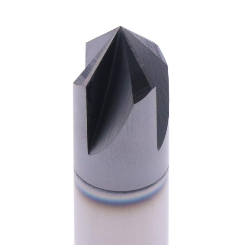 Image of 1 /2 inch 4 Flute 90 Double End Solid Carbide Chamfer End Mill - AlTiN Coated | 90 Chamfer Angle, V Groove Router, 1 /2 inch Shank 3 inch OAL For Milling Wood, Alloy Steel, Carbon Steel, Cast Iron, Copper