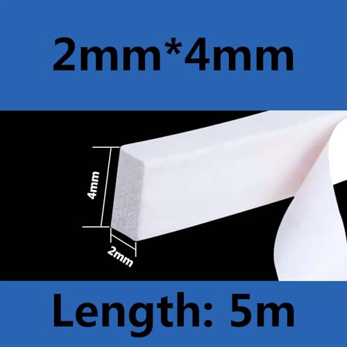 Cinta de Sellado de Silicona Autoadhesiva 5m 2mm*4mm Impermeable para Puertas y Ventanas miniatura 3