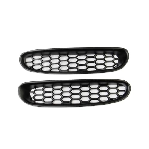 Image of Black Front Bump Reseau Cover Fog Trim Accessories for 1997-2004 Chevrolet Corvette C5 (Type A)