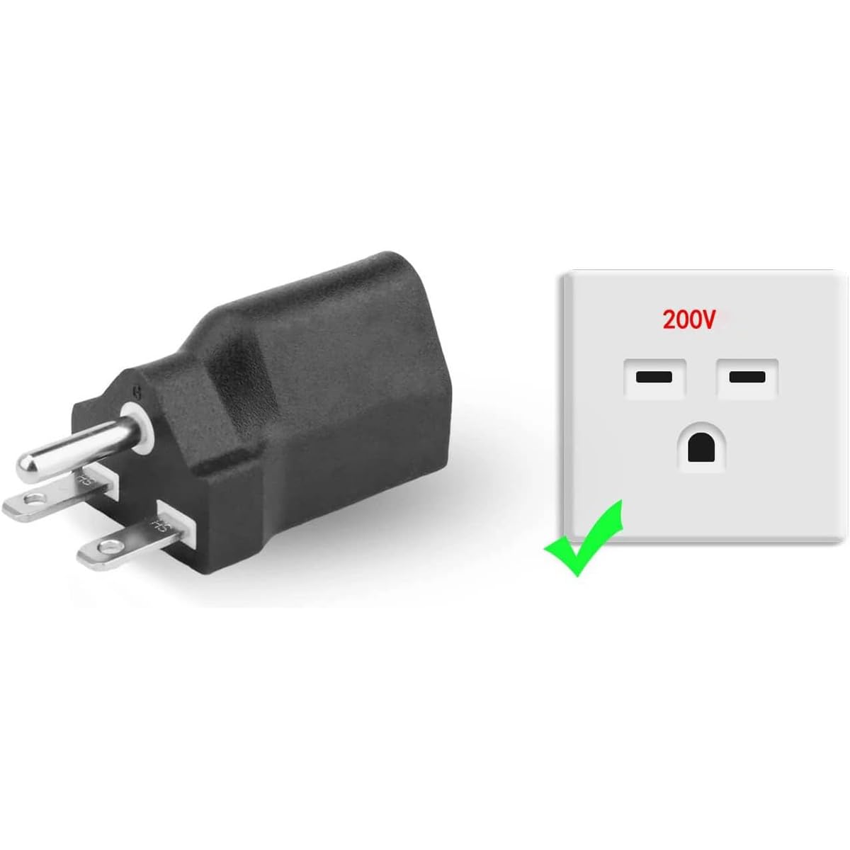 Amazon | 100/200V 3P電源変換プラグ 日本仕様200V コンセント変換