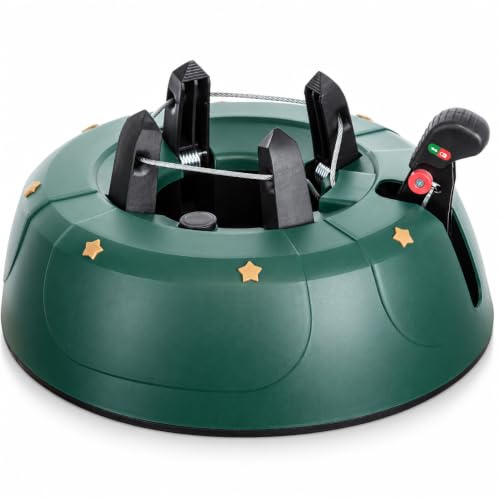 Brandsseller Soporte para árbol de Navidad, hasta 2 m, con mecanismo de palanca de pie, técnica de una cuerda y sistema de seguridad, verde