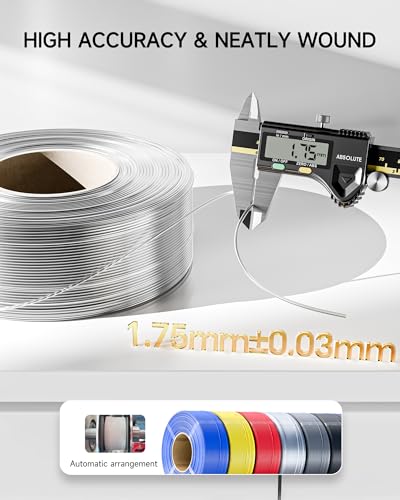Image of Creality PETG Filament Refill 1.75mm 3D Printer Filament, 1kg (2.2lb) Refilament for Bambu Lab Reusable Spool, Dimensional Accuracy ±0.03mm, Transparent