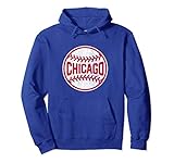 Vintage Chicago Baseball Stitches Pullover Hoodie
