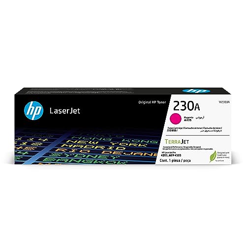 Toner HP 230A magenta d'origine évitez les traces d'impression sur votre LaserJet
