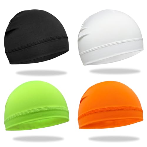 Image of 6 Pcs Skull Cap Sweat Wicking Helmet Liner Breathable Cycling Beanie Running Sports Hat Cooling Head Wraps for Men