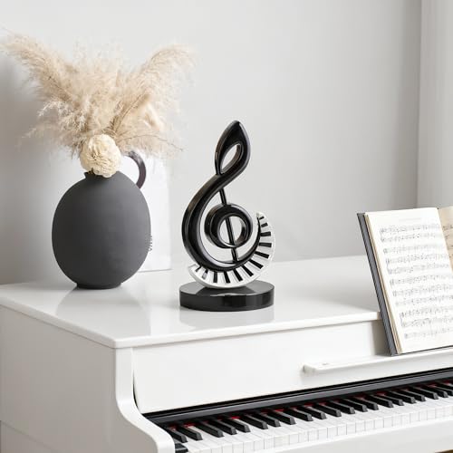 Estatua musical decorativa clave de sol de resina miniatura 3