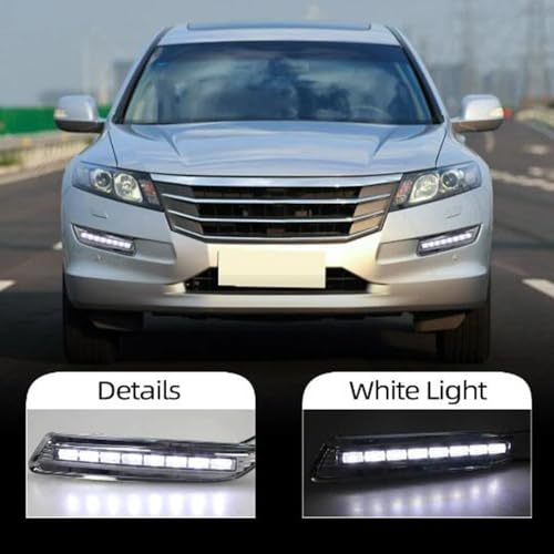 BAKUGO 2 pçs luz de LED de corrida diurna luz de neblina DRL luz de seta amarela para Honda Crosstou