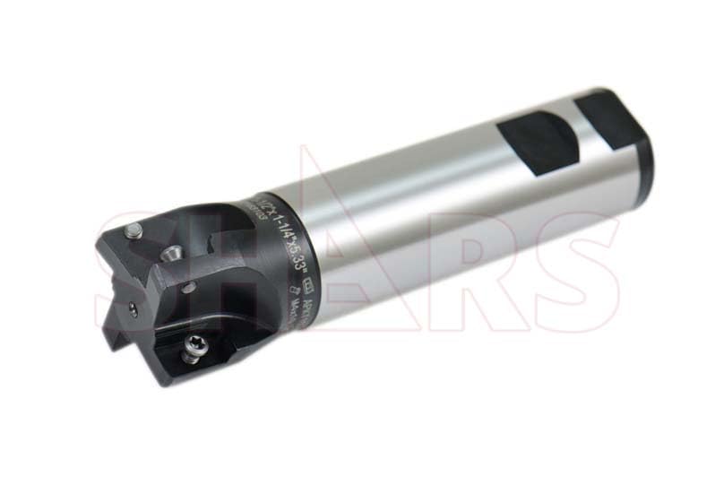 Image of Shars 1-1 /2 inch 90 Degree Indexable End Mill with 4 PCS of APKT 1604 Insert 404-2868W+404-6541(4) P[