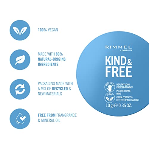 Rimmel Kind + Free Natural Finish Pressed Powder, Light 020 - Image 3