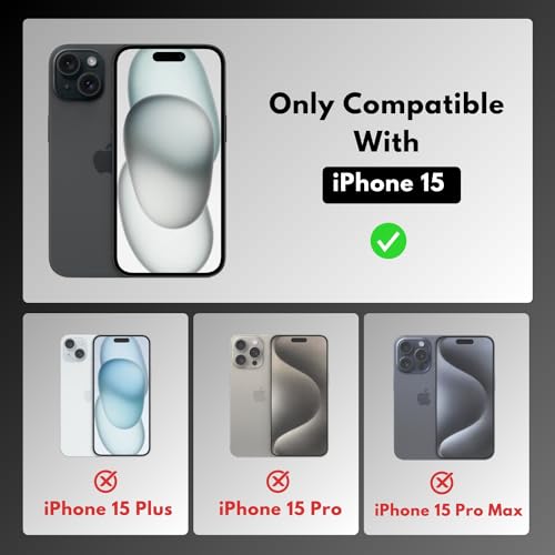 Image of CASEGEAR Privacy Screen Protector Compatible With iPhone 15 Anti Spy Tempered Glass | Curved Edges | Case Friendly | Easy Installation Kit