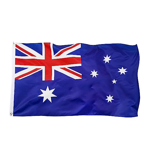 Jc.upin Large Australian Flag Australian Party Decorations 3 X 5 Ft Australia Flag Vivid Color and UV Fade Resistant Australian National Flags for Australian National Day BLUE626