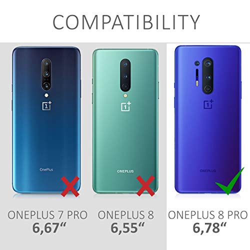 kalibri Aramid Fiber Case Compatible with OnePlus 8 Pro - Case Super Slim Strong Protective Phone Cover - Black Matte