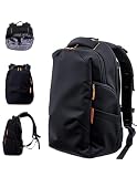 BABELIO Grid Wizard Diaper Bag Backpack - Multi Function Waterproof Diaper Bag, Travel Essentials Baby Bag with Insulated Bottle Holders, Baby Shower Gifts, Black