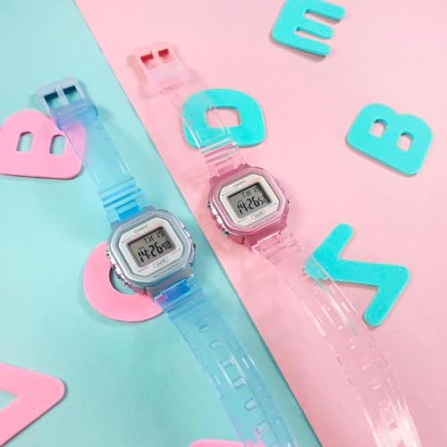 RELOGIO CASIO FEMININO DIGITAL TRANSPARENTE/ROSA PEQUENO