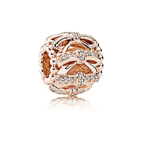 Pandora Abalorios Mujer vermeil con circonita cúbica transparente y lazo brillante Cover