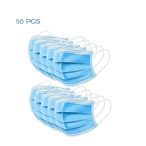 50 unidades de protección facial, filtración > 95%. Se envía el día de la compra, con certificación CE, para trabajos de laboratorio, servicios alimentarios.