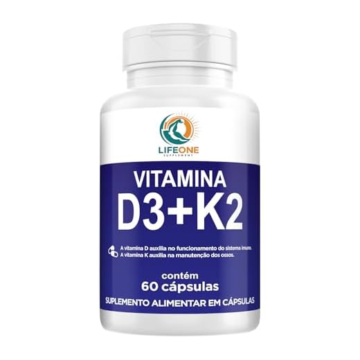 Vitamina D3 + K2 Life One 2000 ui D3, 149mcg Vitamina K2 MK-7, 60 Cápsulas
