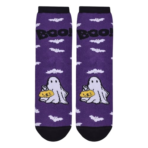 A2Z 4 Kids Girls Boys Novelty Halloween Boo Socks Comfortable - Socks AZ973 Purple 7-10