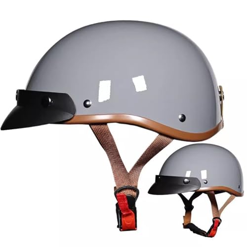 QJWMatic Casco De Motocicleta para Niños, Casco Abierto, Casco para Niños Y Niñas Scooter Eléctrico Casco Infantil Casco Jet Homologado ECE para Ciclomotores Y Cruisers C,L55-56CM