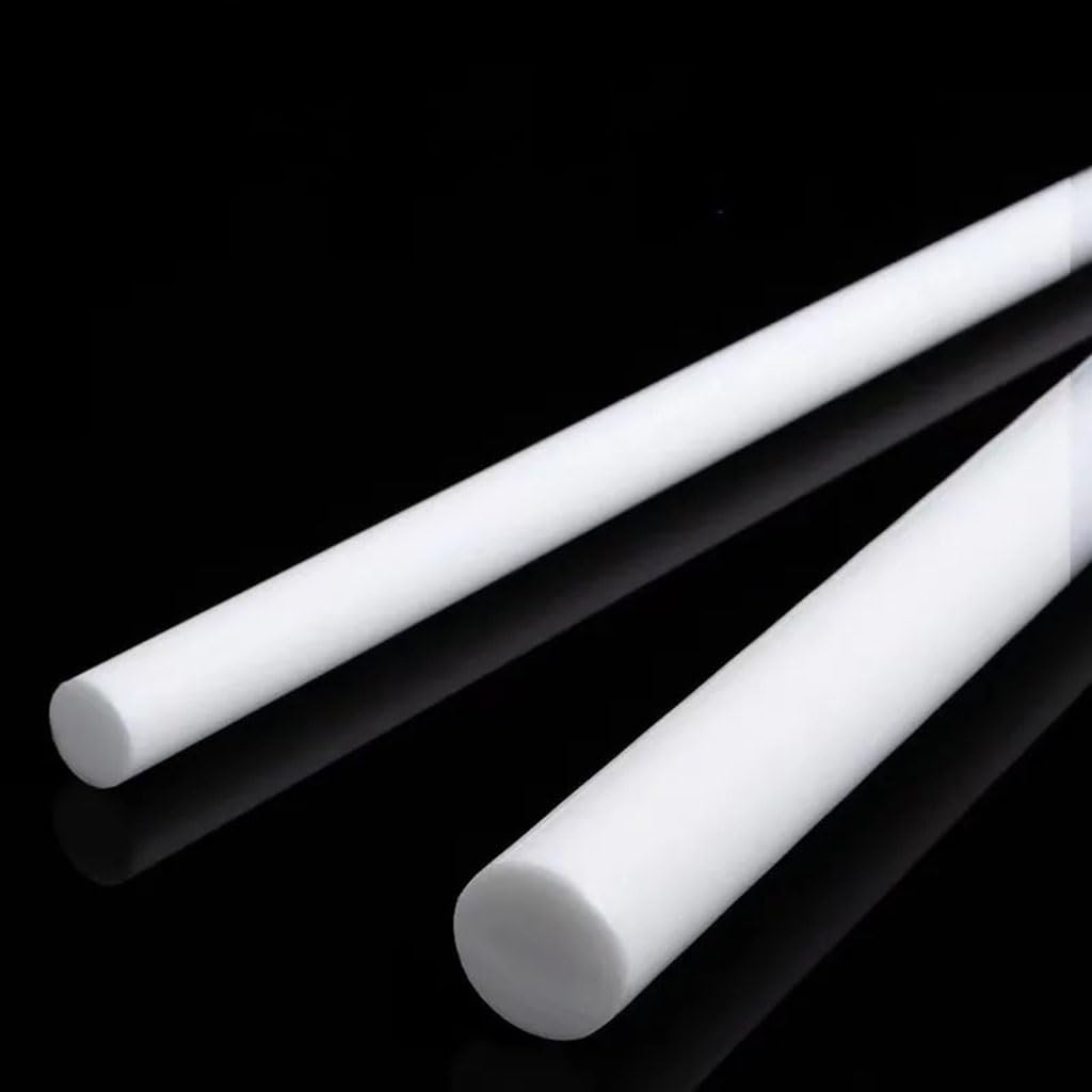 Varilla De Plástico Sólido PTFE Blanco, Barra Politetrafluoroetileno Baja Fricción No Tóxica 5-35mm Diámetro, Mecanizado En, 1 Ud(Length 500mm,Dia 35mm)