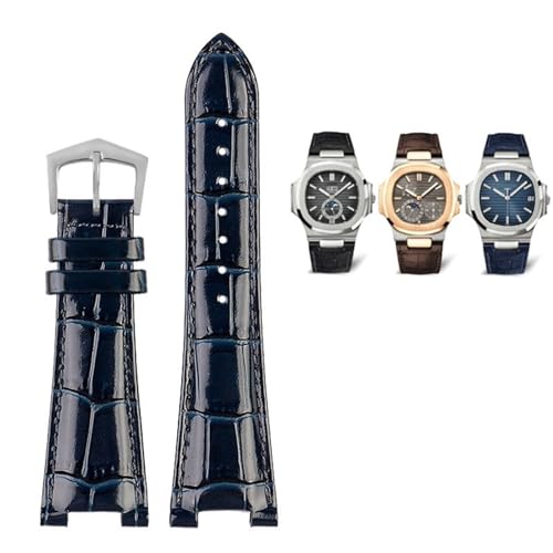 Connecteur montre cuir véritable Patek Philippe Nautilus pour soirée habillée