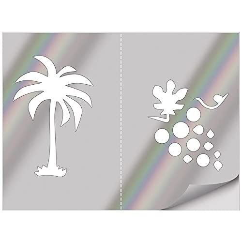 BodyMark by BIC, Temporary Tattoo Marker and Stencil Kit, Sunny Vibes Inspiration, Skin Safe, Mixed Brush Tip & Fine Tip, Assorted Colors, 6-Pack + 1 Bonus Marker