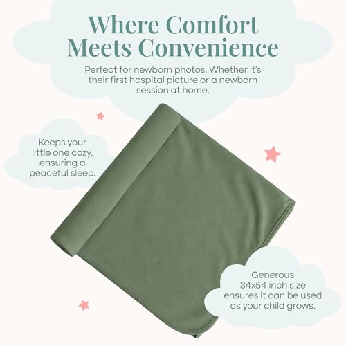 Image of Caden Lane Baby Swaddle & Receiving Blanket, Soft, Breathable & Temperature-Regulating Bamboo Viscose Fabric for Swaddling Newborns, Gender Neutral Infant Blanket for Boys & Girls