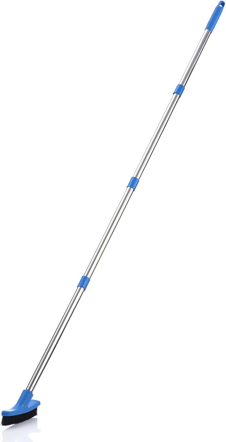 Grout Cleaner Brush with 61" Detachable Stainless Steel