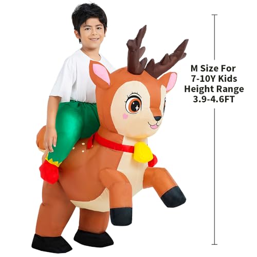 Disfraz inflable de ciervo para niños miniatura 3