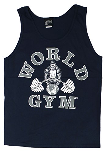 World Gym W321 Tank Top Athletic-Cut Classic Logo
