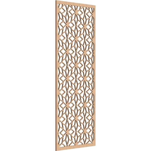 Image of Lake Decorative Pierced Fretwork Wood Wall Panels, 21 3 /8 inchW x 54 3 /8 inchH x 1 /4 inchT, Hickory