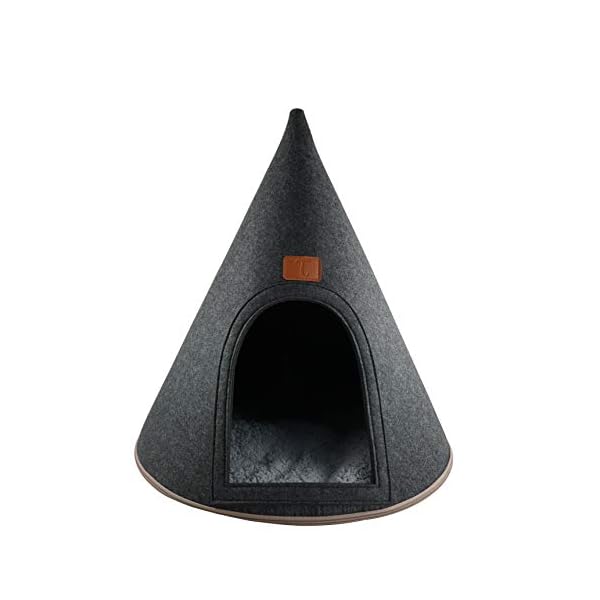 TAU-Homes-My-Secret-Cone-Cave-Premium-Felt-Modern-Cat-Dog-Small-Animal-Pet-House-Tent-Condo Felt Modern Pet House