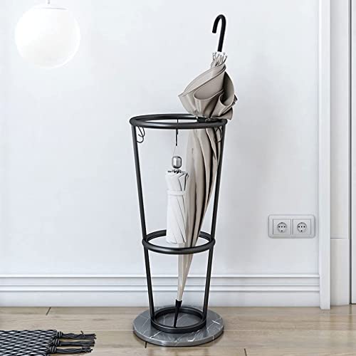 Support de rangement en fer forgé et marbre pour parapluies de canne et d'hôtel