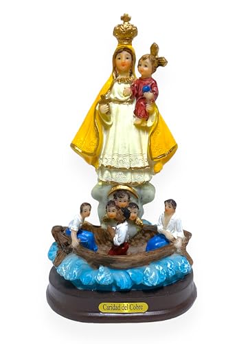 Estatua Virgen Caridad de Cobre 6" Figura Religiosa
