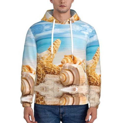 Sweat à capuche polaire homme pull chaud imprimé marine avec cordon de serrage - 2