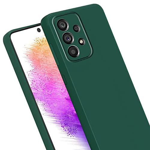 Zubitech Samsung Galaxy A13 4G Soft Silicone Gel Rubber Case Shockproof Matte Finish Back Cover Inner Fabric Lining with Camera Protection Case for Samsung Galaxy A13 4G (Samsung Galaxy A13, Green)