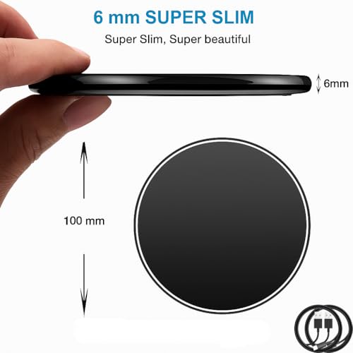 Image of 2Pcs Fast Wireless Charger,15W Max Wireless Charging Stand Compatible with iPhone 17 /17Plus /17Pro /16 /16Plus /16Pro /15 /14 /13 /12 /11 /X /XR,Samsung Galaxy S25 /S24 /S23 /S22 /S21 /S20 /S10 /S9 /S8 Note 20