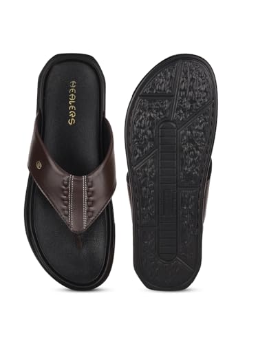 Image of Liberty Healers AVN-107 Black Casual Thong Slippers for Men